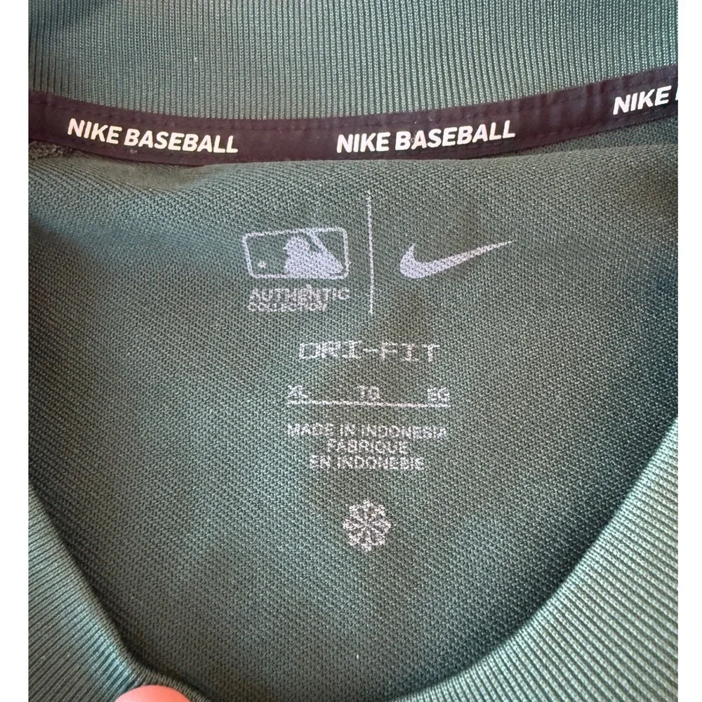 Nike Mens Oakland Athletics Dri-Fit Baseball Shirt XL Green MLB Sport Authentic